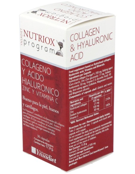 Ac. Hialuronico Y Colageno 30Cap.