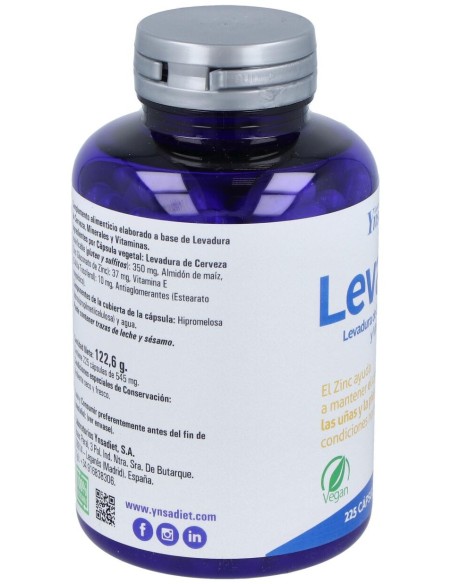 Levazinc (Levadura De Cerveza Viva) 350Mg. 225Cap.