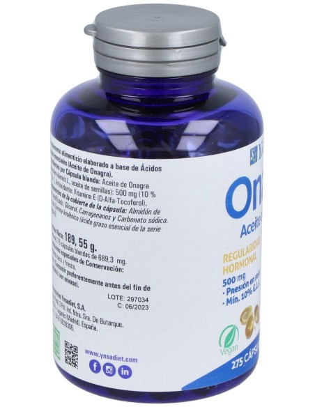 Onasol Onagra 500Mg Vit.E 10Mg 275 Perlas