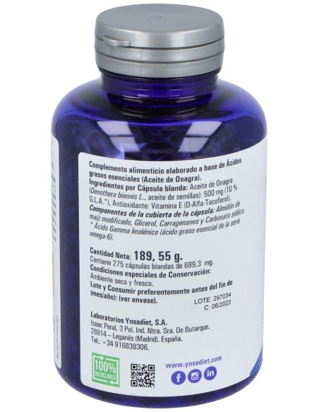 Onasol Onagra 500Mg Vit.E 10Mg 275 Perlas