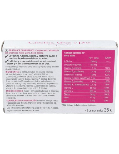 Multivigor Cabello Uñas Y Piel 48Comp.