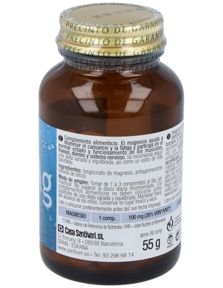 Santiveri Quelato Magnésico, 88 Comprimidos