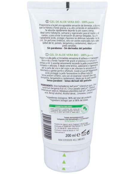 Santiveri Gel Aloe Vera Bio 200Ml