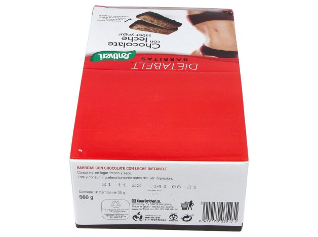Dietabelt Barritas Choco C/Leche-Yogur Caja 16Ud.