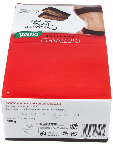 Dietabelt Barritas Choco C/Leche-Yogur Caja 16Ud.