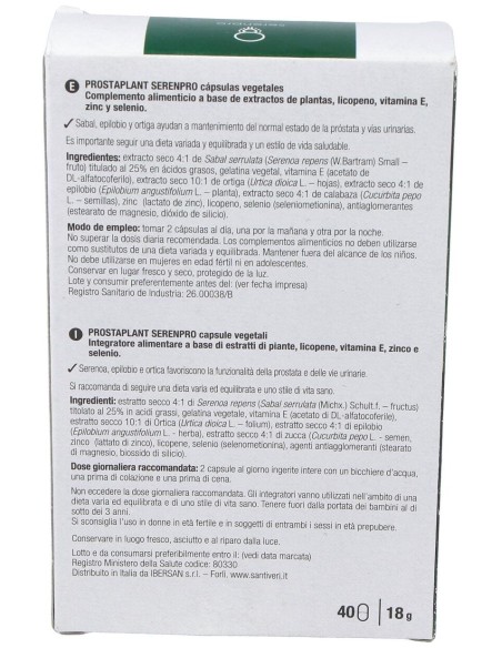 Santiveri Prostaplan Serenpro 40Cap