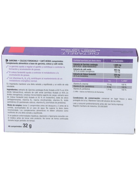 Dietabelt Complex Garcinia+Coleus 48Comp.