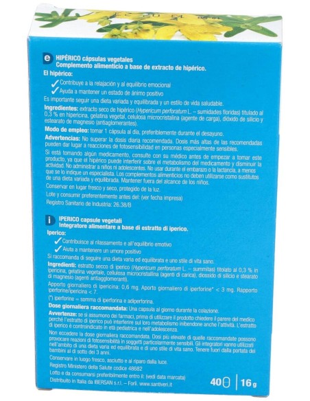Santiveri Plantas Fit Hipérico 40Caps