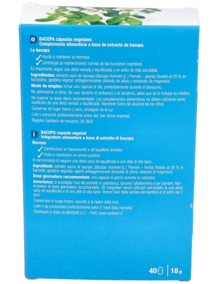 Santiveri Plantas Fit Bacopa 40Caps