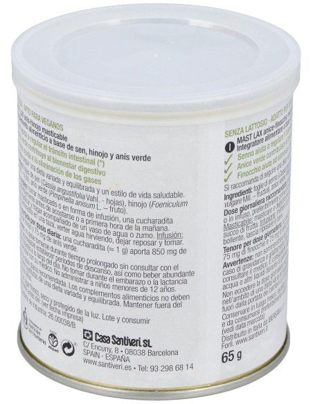 Santiveri Sanaflor Bote Mast-Lax Gases 65Gr