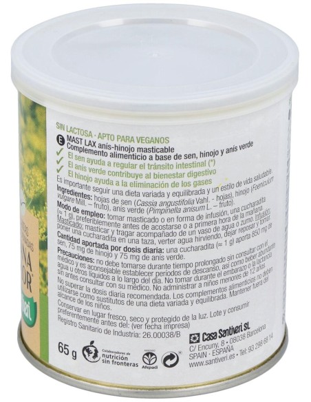 Santiveri Sanaflor Bote Mast-Lax Gases 65Gr