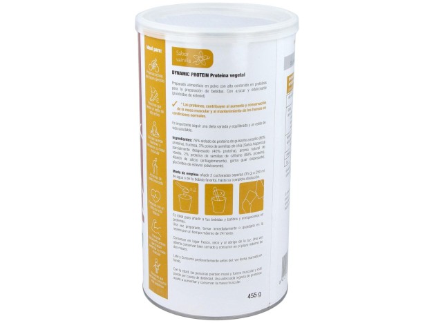 Dynamic Proteina Vegetal Vainilla 455Gr.