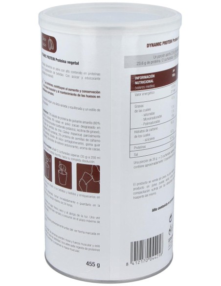 Dynamic Proteina Vegetal Cacao 455Gr.