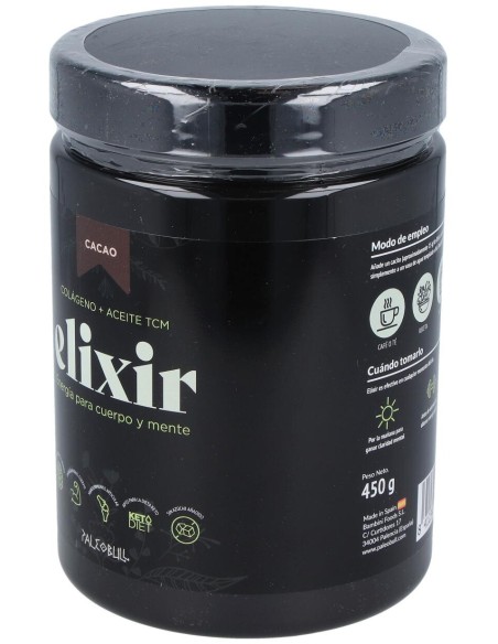 Paleobull Elixir Colageno+Aceitetcm Chocolat 450Gr