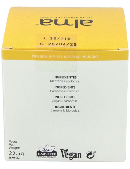 Manzanilla Infusion 15Piramides. Eco Vegan