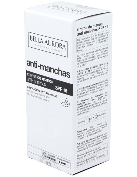 Bella Aurora Crema Manos Anti-Manchas Y Anti-Edad Spf15 75Ml