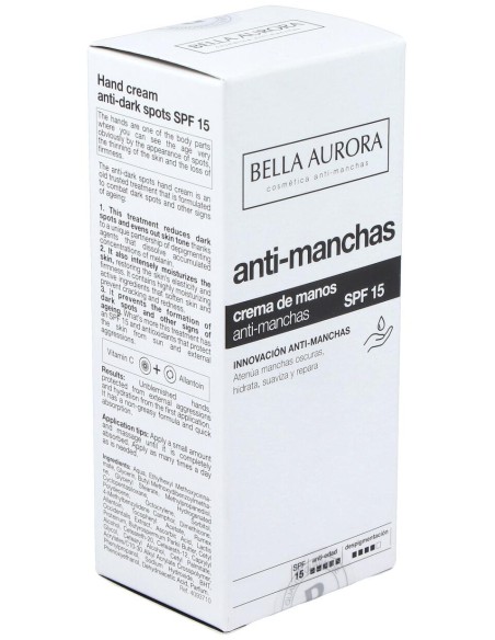 Bella Aurora Crema Manos Anti-Manchas Y Anti-Edad Spf15 75Ml