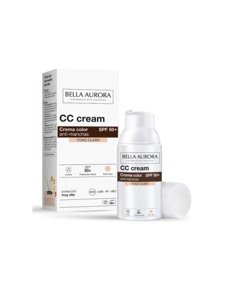 Bella Aurora Cc Cream Crema Color Anti-Manchas Spf50+ Tono Claro 30Ml