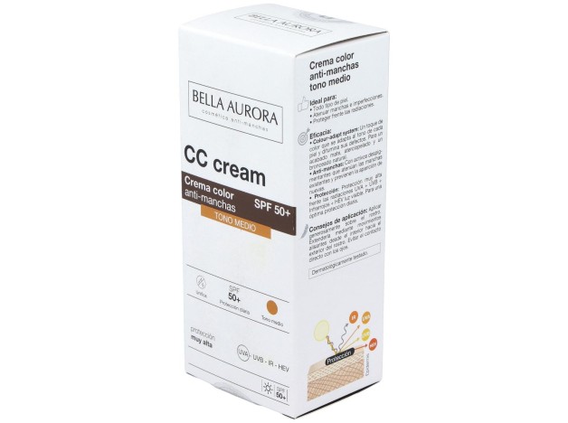 Bella Aurora Cc Cream Crema Color Anti-Manchas...
