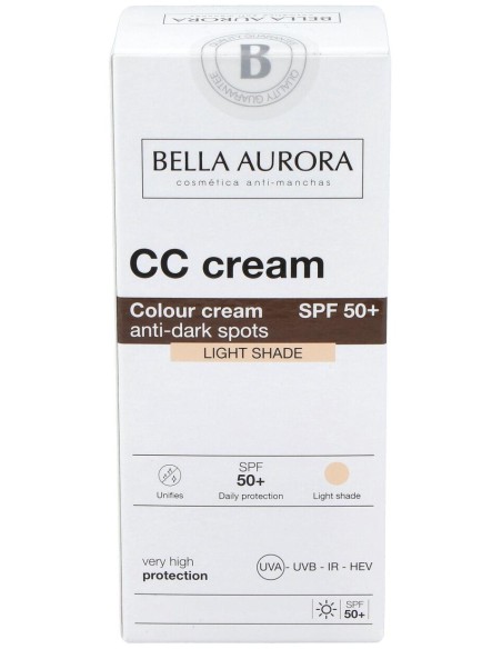 Bella Aurora Cc Cream Crema Color Anti-Manchas Spf50+ Tono Claro 30Ml