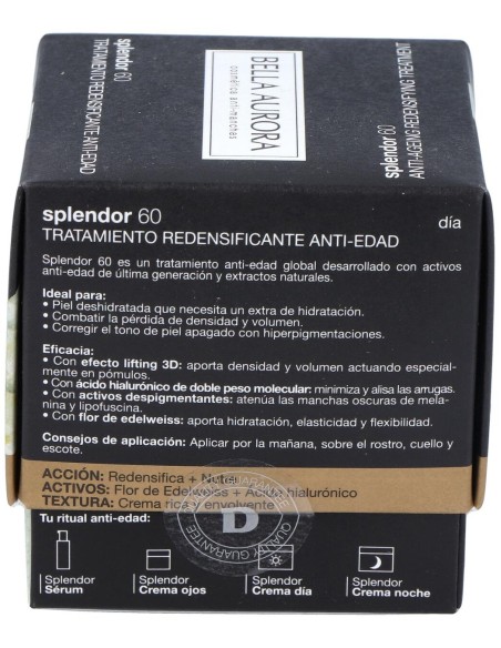 Bella Aurora Splendor 60 Crema Día Anti-Edad Redensificante 50Ml