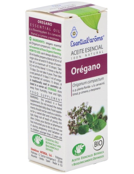 Esential'Aroms Aceite Esencial Orégano Bio 10 Ml