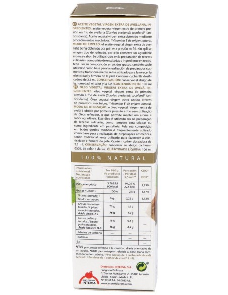 Esential Aroms Aceite Vegetal De Avellana 100Ml