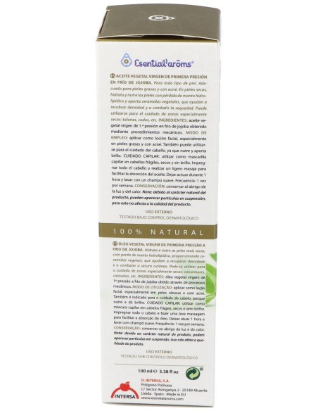 Esential Aroms Aceite De Jojoba 100Ml