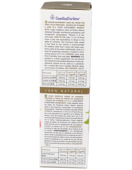 Esential Aroms Aceite Frambuesa Antiedad 100Ml
