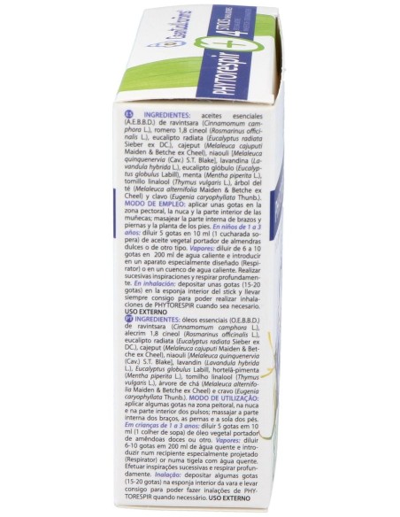 Phytorespir Frasco 30Ml. + 4 Sticks Inhaladores