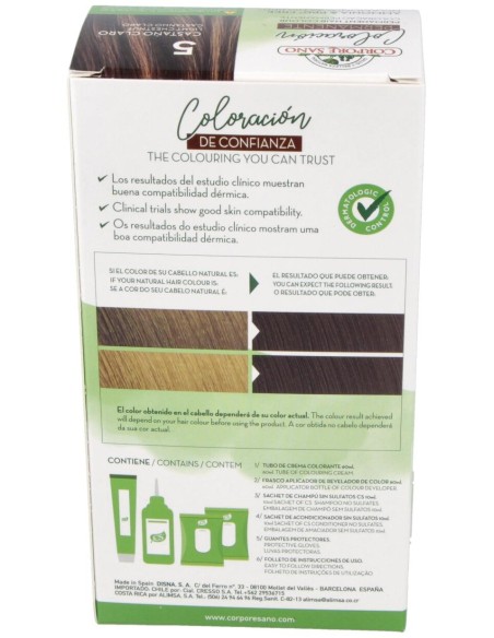 Corpore Sano Tinte Permanente Nº 5 Castaño Claro 140Ml