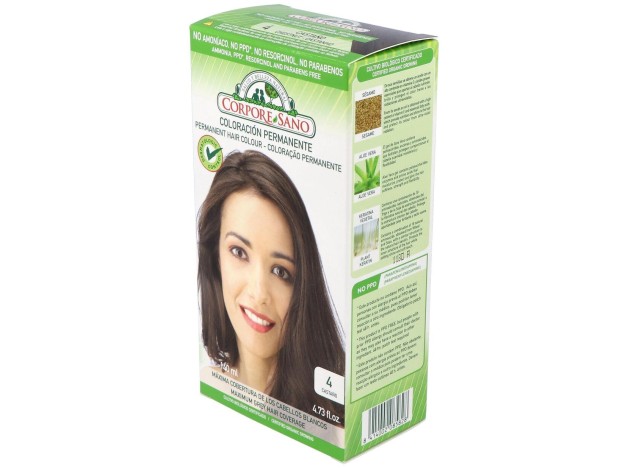 Corpore Sano Tinte Permanente Nº 4 Castaño140Ml