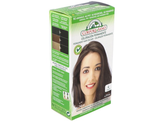 Corpore Sano Tinte Permanente Nº 4 Castaño140Ml