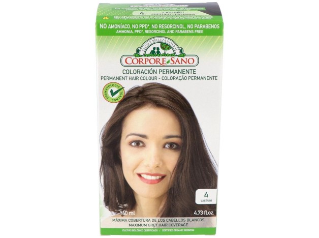 Corpore Sano Tinte Permanente Nº 4 Castaño140Ml