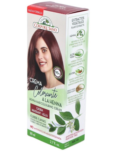 Corpore Sano Crema Colorante Cabello Caoba 80Ml