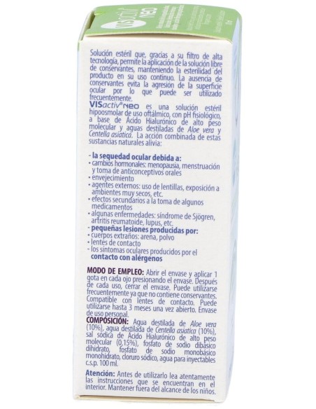 Vis Activ Neo Gotas Esteriles Gotas Oculares Humectantes 10 Ml