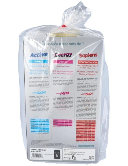 Dinadax Energy (Fresa) Expositor 60Barritas