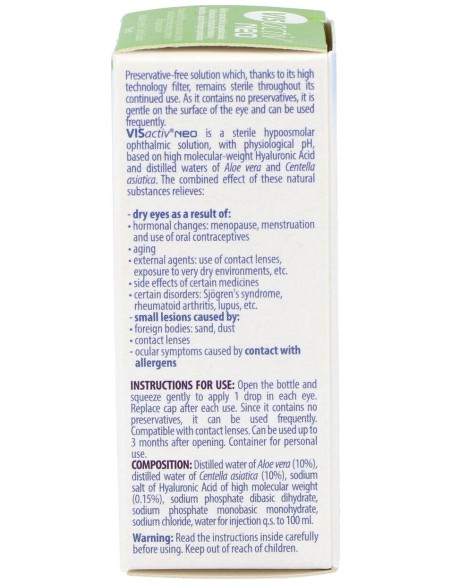 Vis Activ Neo Gotas Esteriles Gotas Oculares Humectantes 10 Ml