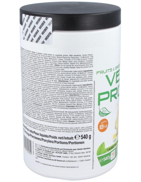 Weider Vegan Protein Vainilla 540Gr.