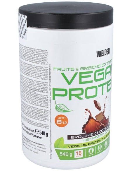 Weider Suplemento Alimenticio Vegan Protein Chocolate 540G