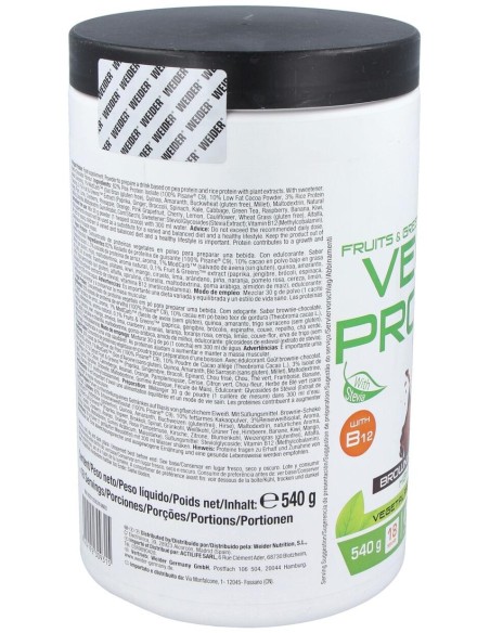 Weider Suplemento Alimenticio Vegan Protein Chocolate 540G