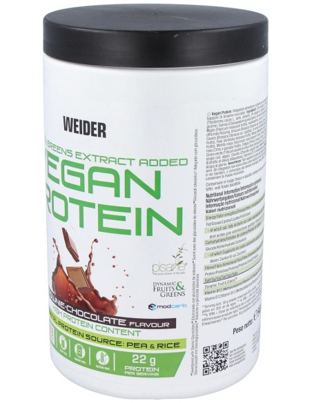 Weider Suplemento Alimenticio Vegan Protein Chocolate 540G