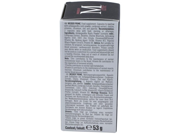Weider Prime Testosterona Hombre 60Cap.