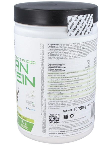 Weider Vegan Protein Vainilla 750Gr.