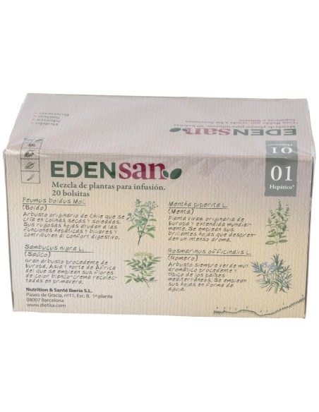 Edensan 01 Filtros Infusiones 20Uds