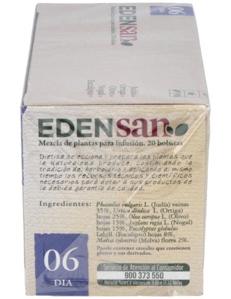 Edensan 06 Dia Filtro Infusiones 20Uds