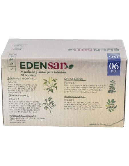 Edensan 06 Dia Filtro Infusiones 20Uds