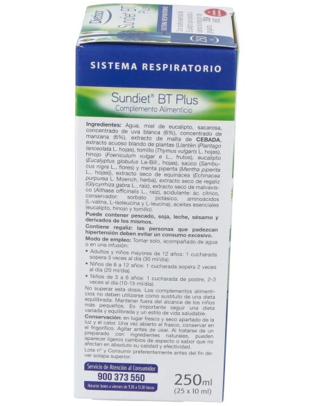 Sundiet Bt Plus Bronquios 250Ml.