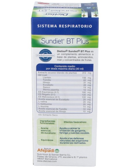 Sundiet Bt Plus Bronquios 250Ml.