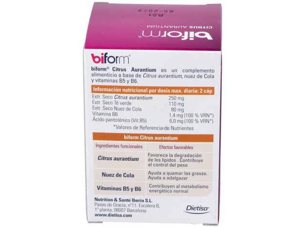 Biform Citrus Aurantium Quemagrasas 60Cáps